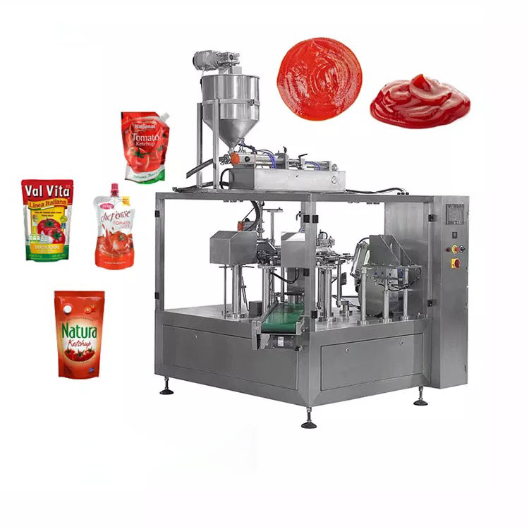 Máquina de envasado de bolsas prefabricadas de salsa de pasta líquida